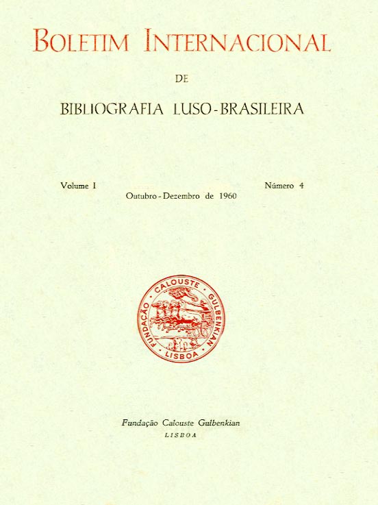 BOLETIM INTERNACIONAL DE BIBLIOGRAFIA LUSO BRASILEIRA