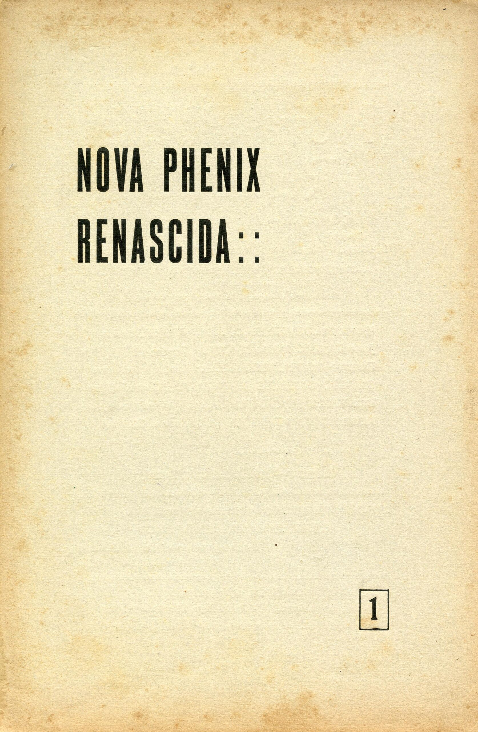NOVA FENIX RENASCIDA