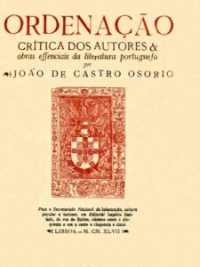ORDENAÇAO CRITICA DOS AUTORES E OBRAS ESSENCIAIS DA LITERATURA PORTUGUESA