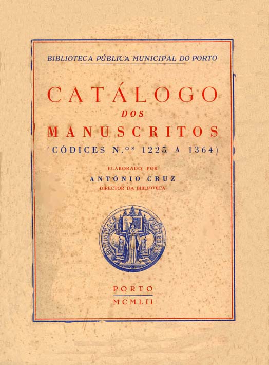 CATALOGO DOS MANUSCRITOS