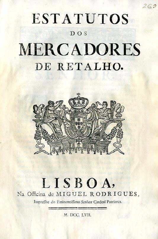 ESTATUTOS DOS MERCADORES DE RETALHO