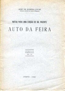 NOTAS PARA UMA EDIÇAO DE GIL VICENTE