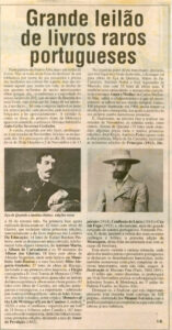 Grande leilão de livros raros portugueses