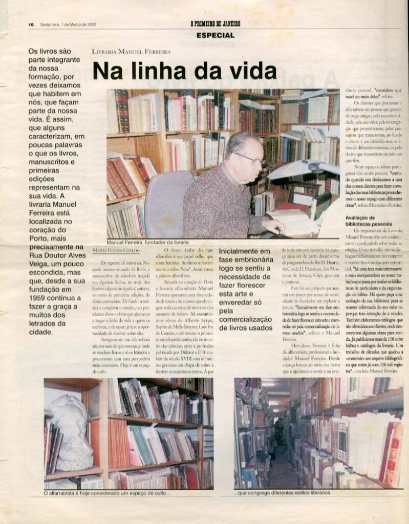 Livraria Manuel Ferreira – Na linha da vida
