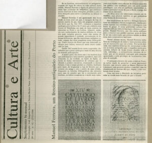 Manuel Ferreira, um livreiro-antiquário do Porto