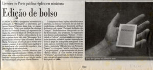 Livreiro do Porto publica réplica em miniatura”