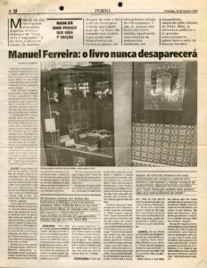 Manuel Ferreira: o livro nunca desaparecerá