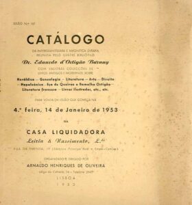 CATALOGO DA MAGNIFICA LIVRARIA REUNIDA PELO ILUSTRE BIBLIOFILO DOUTOR EDUARDO DE
