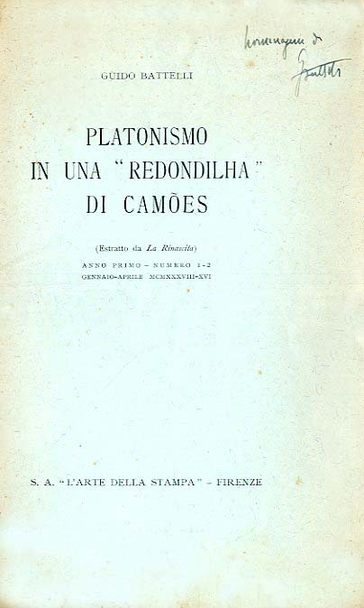 PLATONISMO IN UNA REDONDILHA DI CAMOES