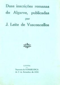 DUAS INSCRIÇOES ROMANAS DO ALGARVE