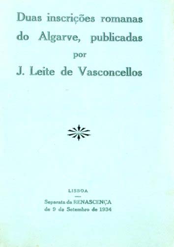 DUAS INSCRIÇOES ROMANAS DO ALGARVE