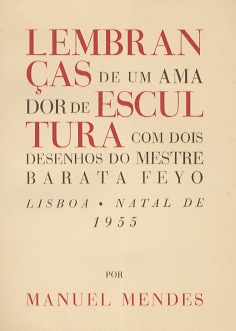 LEMBRANÇAS DE UM AMADOR DE ESCULTURA