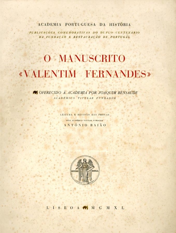 MANUSCRITO VALENTIM FERNANDES