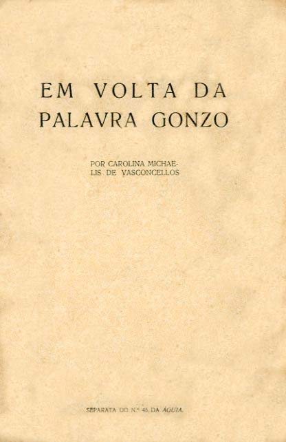 EM VOLTA DA PALAVRA GONZO