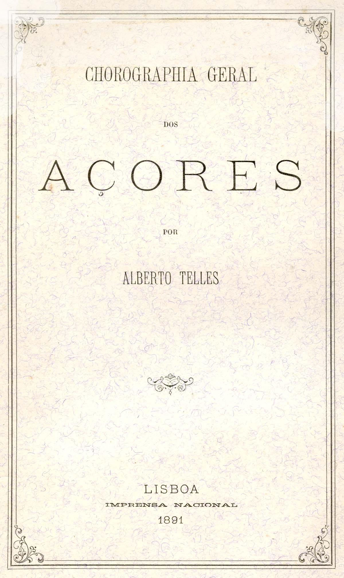 COROGRAFIA GERAL DOS AÇORES