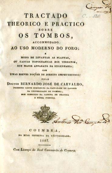 TRATADO TEORICO E PRATICO SOBRE OS TOMBOS
