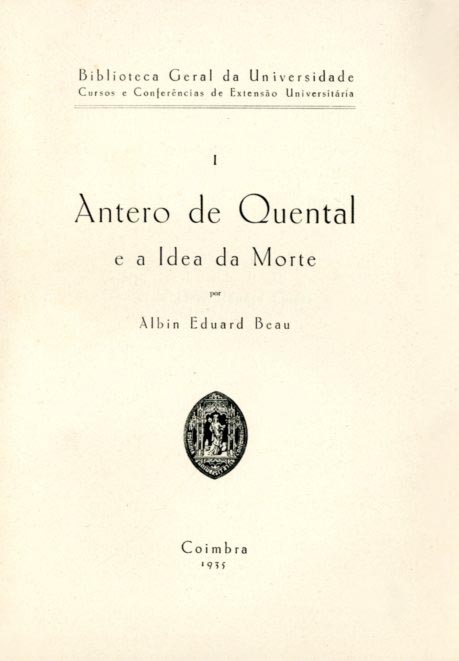 ANTERO DE QUENTAL E A IDEIA DA MORTE