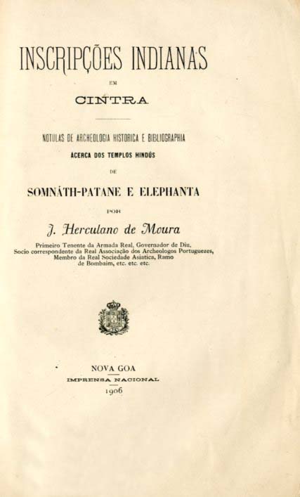 INSCRIÇOES INDIANAS EM SINTRA
