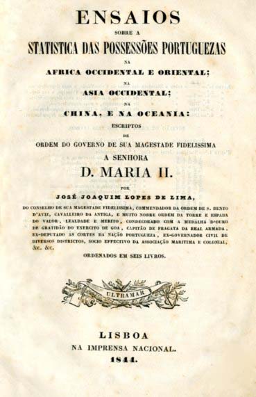 ENSAIOS SOBRE A ESTATISTICA DAS POSSESSOES PORTUGUESAS