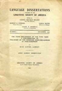 VEDIC DECLENSION OF THE TYPE VRKIS. A CONTRIBUTION TO THE STUDY OF THE FEMININE NOUN-DECLENSION IN INDO-EUROPEAN