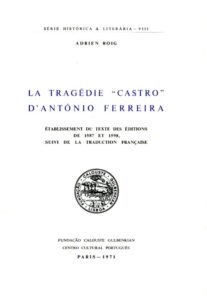 TRAGEDIE CASTRO DE ANTONIO FERREIRA