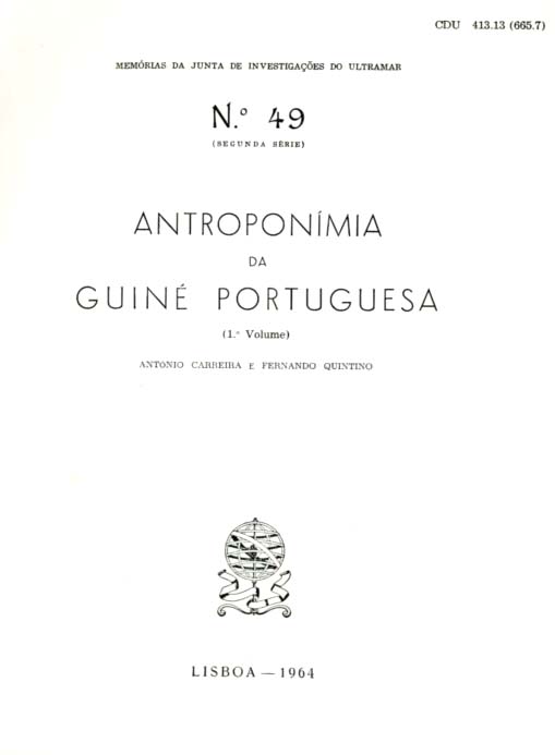 ANTROPONIMIA DA GUINE PORTUGUESA