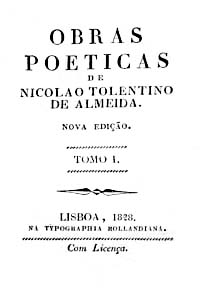 OBRAS POETICAS DE NICOLAO TOLENTINO DE ALMEIDA