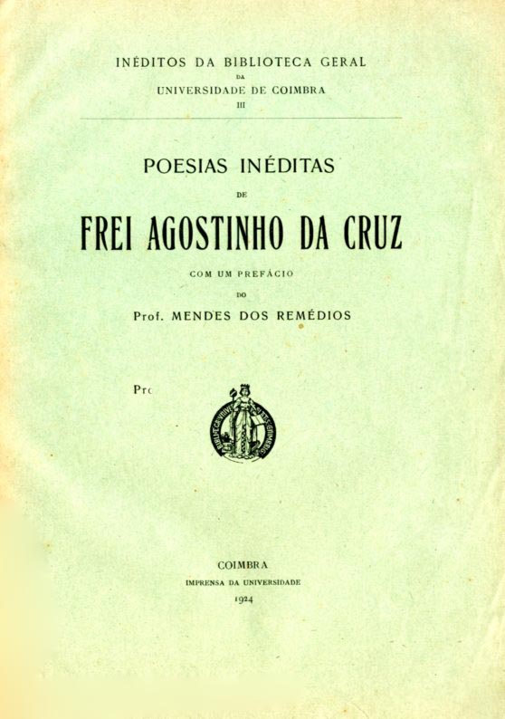 POESIAS INEDITAS DE FREI AGOSTINHO DA CRUZ