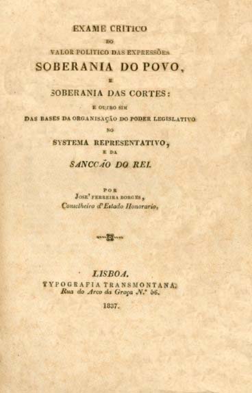 EXAME CRITICO DO VALOR POLITICO DAS EXPRESSOES SOBERANIA DO POVO E SOBERANIA DAS