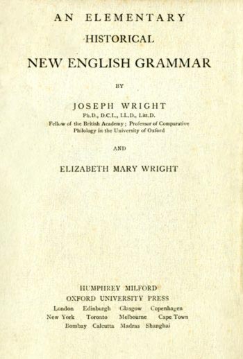 AN ELEMENTARY HISTORICAL NEW ENGLISH GRAMMAR