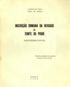 INSCRIÇAO ROMANA DA HERDADE DA FONTE DO PRIOR