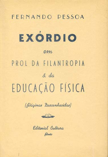 EXORDIO EM PROL DA FILANTROPIA E DA EDUCAÇAO FISICA