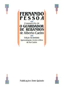 MANUSCRITO DE O GUARDADOR DE REBANHOS DE ALBERTO CAEIRO