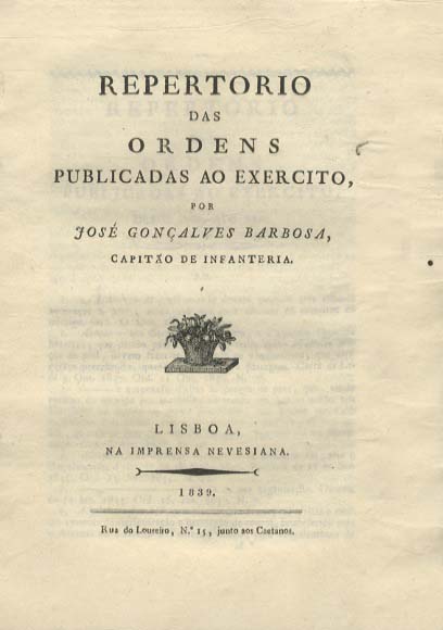 REPORTORIO DAS ORDENS PUBLICADAS AO EXERCITO