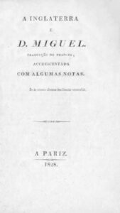 INGLATERRA E DOM MIGUEL
