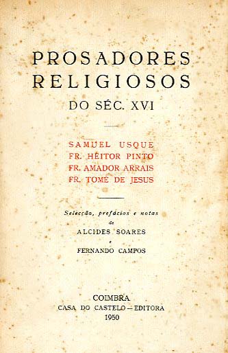 PROSADORES RELIGIOSOS DO SECULO 16