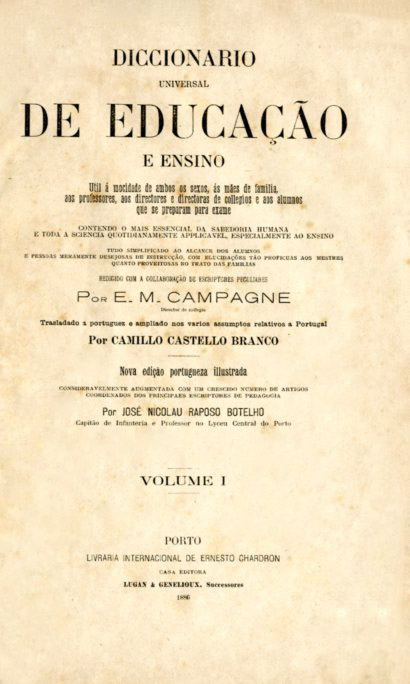DICIONARIO UNIVERSAL DE EDUCAÇAO E ENSINO