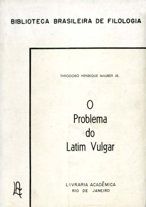 PROBLEMA DO LATIM VULGAR