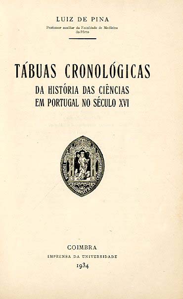 TABUAS CRONOLOGICAS DA HISTORIA DAS CIENCIAS EM PORTUGAL NO SECULO 16