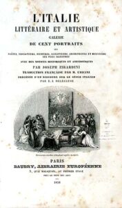 ITALIE LITTERAIRE ET ARTISTIQUE