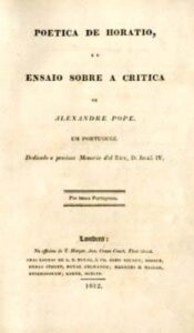 POETICA DE HORATIO E O ENSAIO SOBRE A CRITICA DE ALEXANDRE POPE