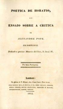 POETICA DE HORATIO E O ENSAIO SOBRE A CRITICA DE ALEXANDRE POPE