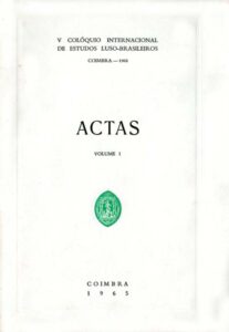 QUINTO COLOQUIO INTERNACIONAL DE ESTUDOS LUSO BRASILEIROS