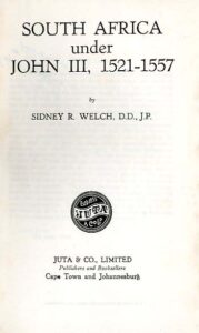 SOUTH AFRICA UNDER JOHN III 1521-1557