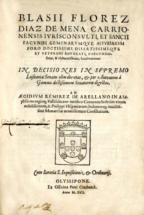 BLASII FLOREZ DIAZ DE MENA CARRIONENSIS IURISCONSULTI ET SANCTI FACUNDI