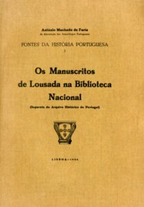 MANUSCRITOS DE LOUSADA NA BIBLIOTECA NACIONAL