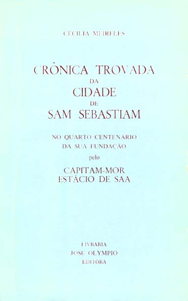 CRONICA TROVADA DA CIDADE DE SAO SEBASTIAO