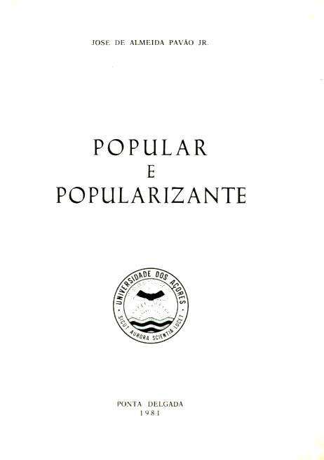 POPULAR E POPULARIZANTE
