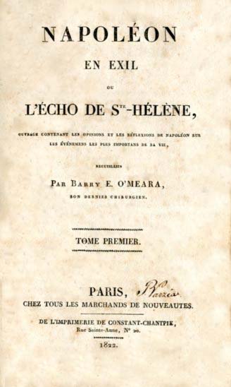 NAPOLEON EN EXIL OU L’ECCHO DE SAINTE HELENE