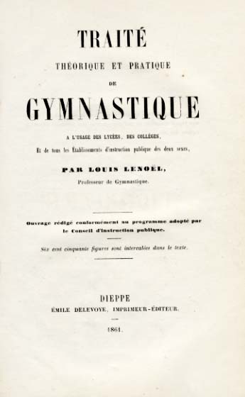 TRAITE THEORIQUE ET PRATIQUE DE GYMNASTIQUE